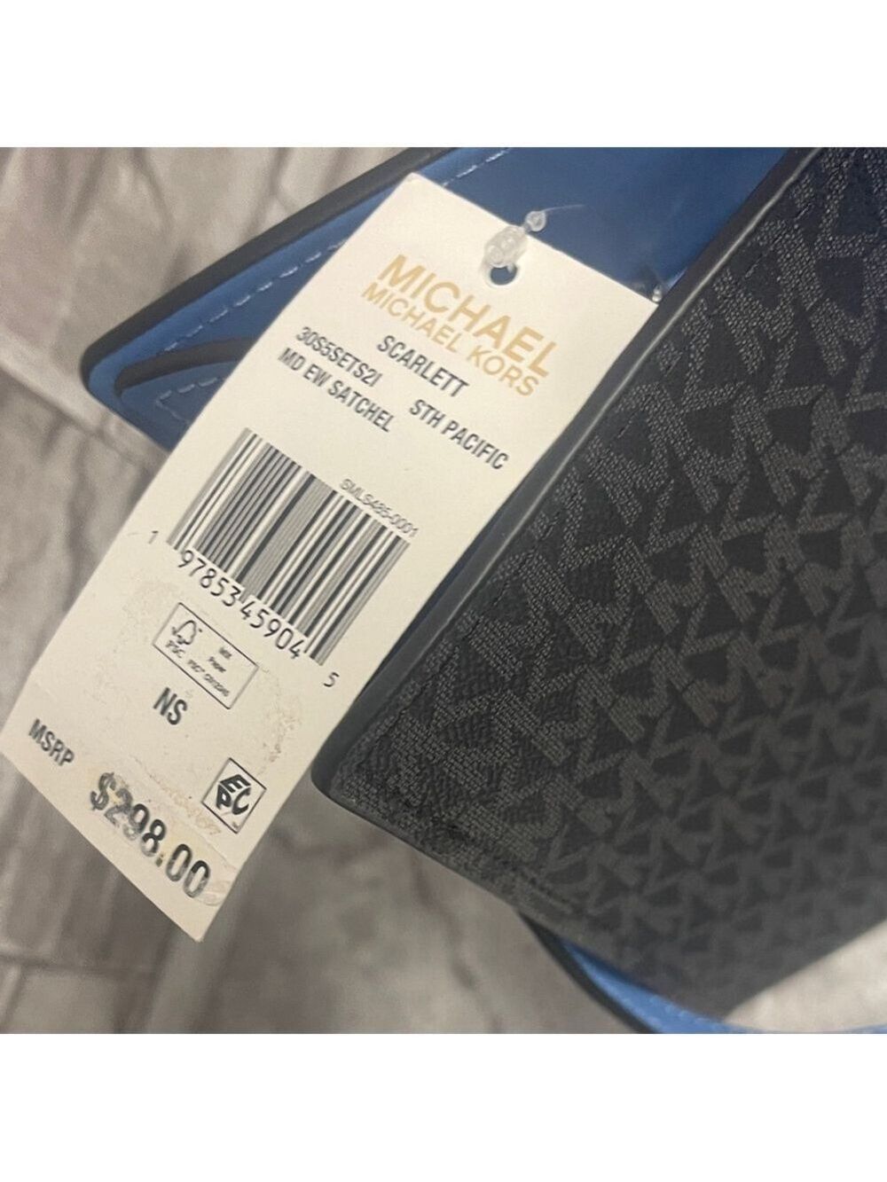 Michael Kors Scarlett Medium Satchel & Matching Wallet South Pacific Blue - Picture 10 of 14